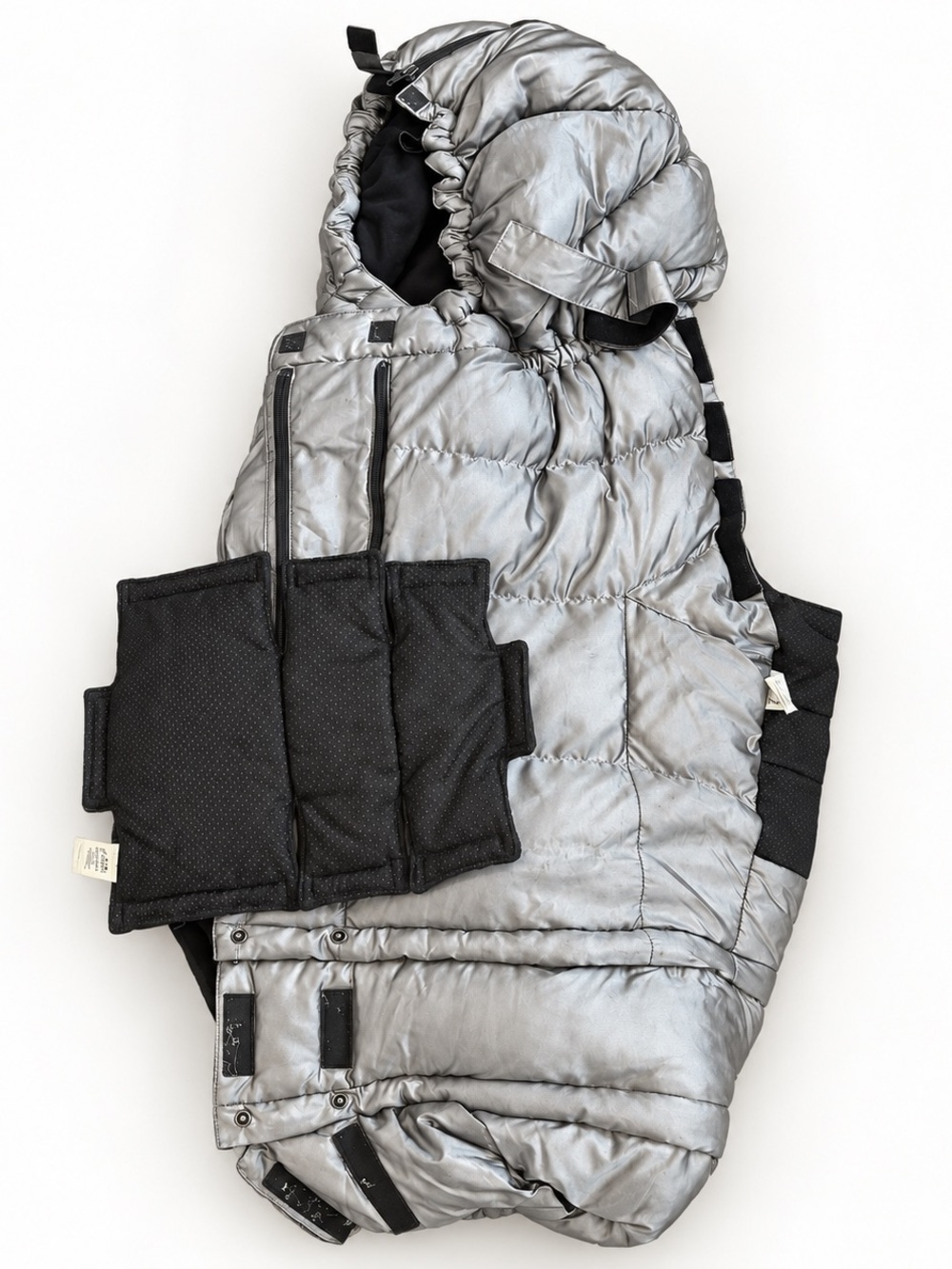Metallic Silver Kids Puffer Footmuff Stroller Sleeping Bag - 7am Enfant Blanket